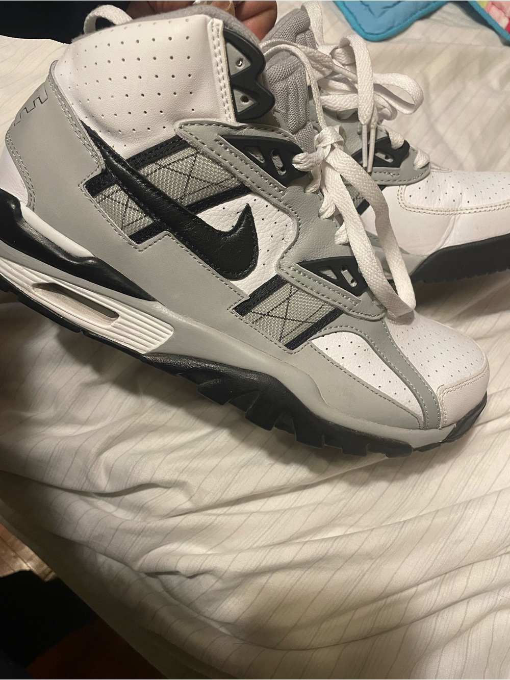 Nike Bo Jackson White, Gray & Black High-Top Basketball Sneakers